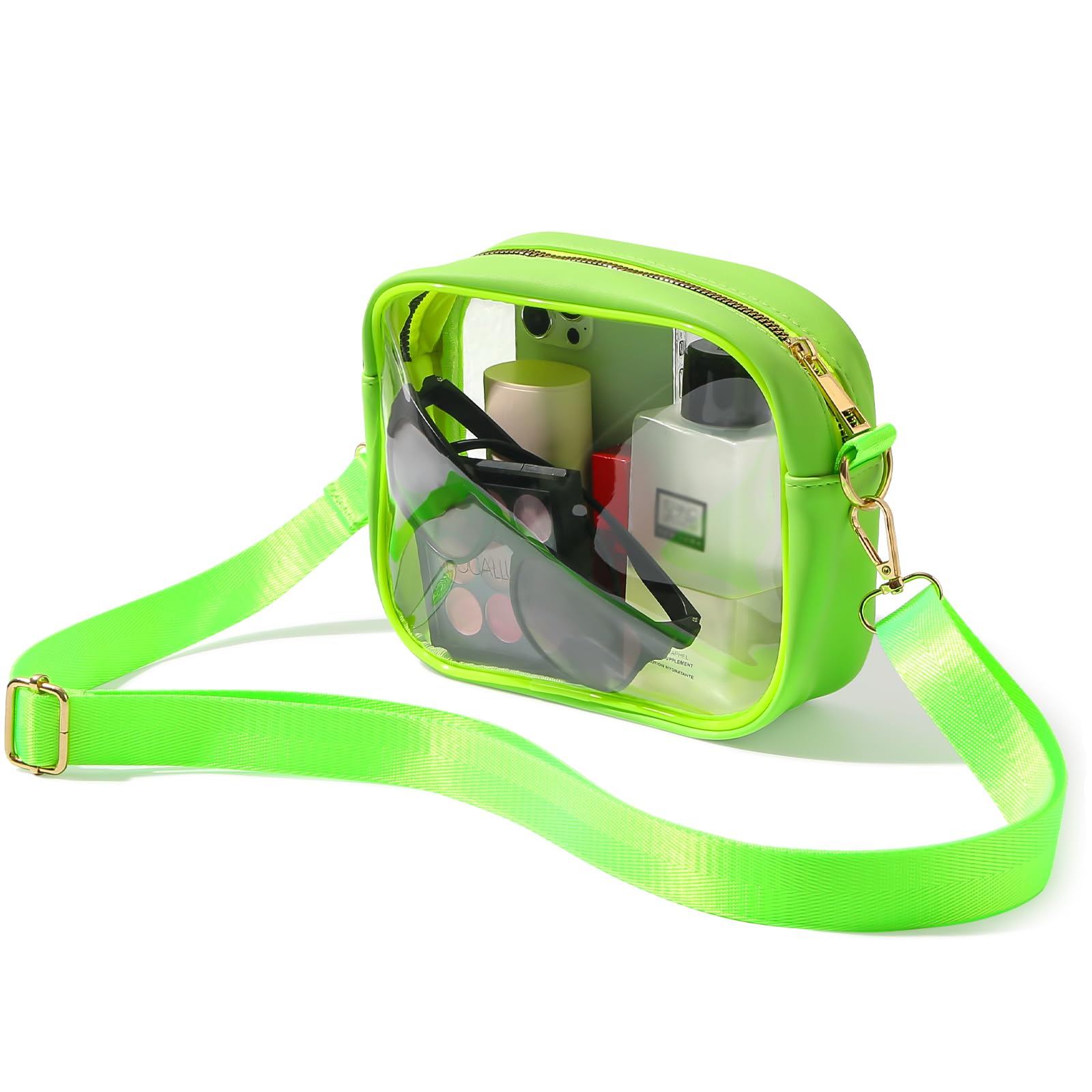 Doorzichtige Tas Stadion Goedgekeurd, Crossbody Transparante Tas Voor Concerten Sportevenementen, Portemonnees Voor Mannen En Vrouwen: green