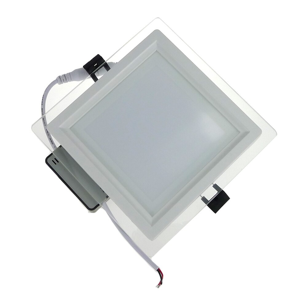 Panel de luces LED regulable para el hogar, lámparas empotradas de alto brillo, cuadradas de cristal, SMD5730, AC110V, AC220V