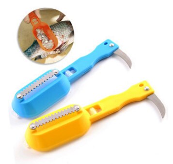 1 stks vis tool makkelijk vis schaal schraper vliegtuig vis cleaner + vis mes