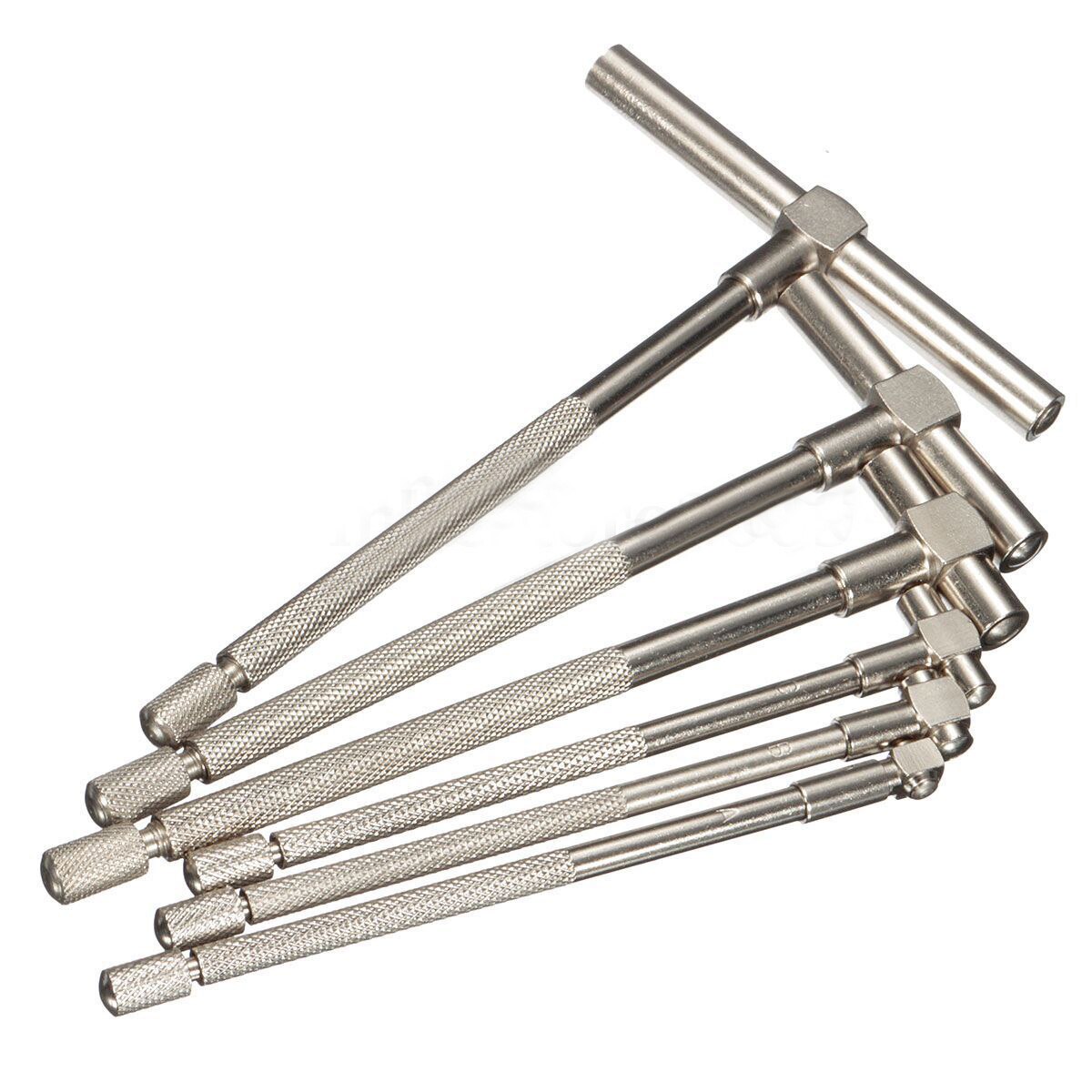 6Pcs Set Telescopic Gauge Set Micrometer Measurement Bore Engineers Kit 8-150mm Silver