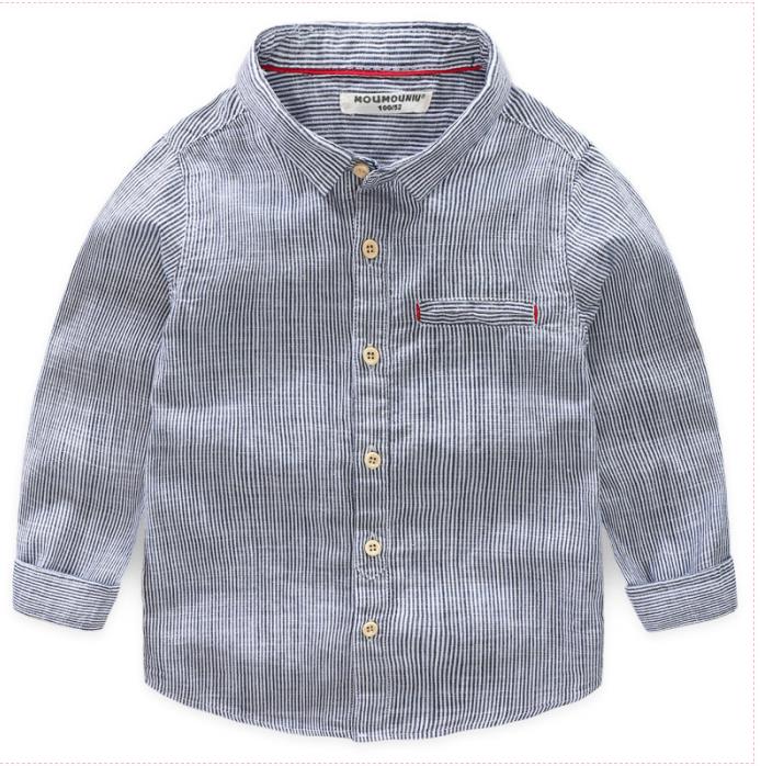 Chemise à manches longues en coton pour bébé, 5