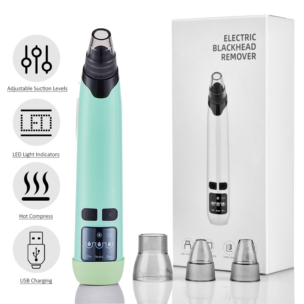 Blackhead Remover Face Deep Nose Pore Acne Cleaner Pimple Removal Vacuum Suction Deep Facial Clean Diamond Beauty Skin Care Tool: standard 3