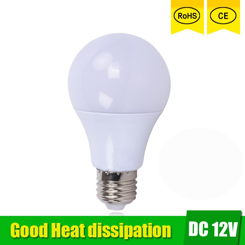 5pcs E27 LED Bulb Lights 3W 5W DC 12V Led Lamp 9W 12W 15W Energy Saving Lampada 12 Volts Led Light Bulbs for Outdoor Lighting