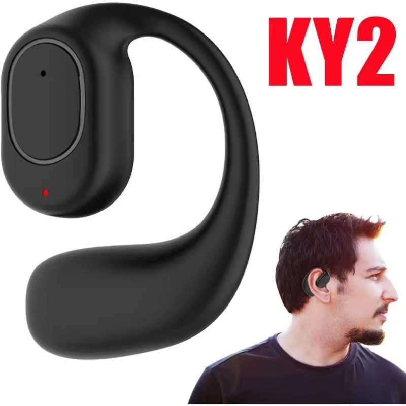 KY2 pojedyncze bezprzewodowe słuchawki przewodzenie powietrza słuchawki OWS HiFi zaczep na ucho muzyka sportowy zestaw słuchawkowy z redukcją szumów dla wszystkich smartfonów
