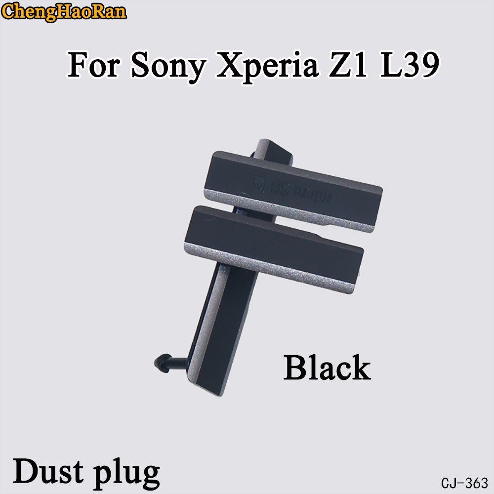 ChengHaoRan Z1 L39 Mikro SD USB Ladung Hafen Slot Staubdicht Abdeckung Für Sony Xperia Z1 L39 Xperia Z L36 Staub stecker SIM Karte: Xperia Z1 L39-schwarz