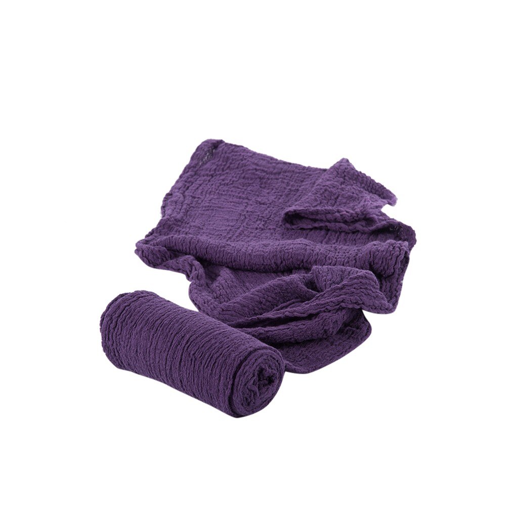 Nyfødt fotografering babyfotografering elastisk wrap rekvisit outfits børns jakkesæt tøj детский костюм новый  #y5: Mørke lilla