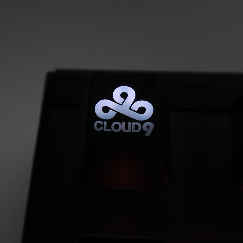 Mechanical keyboard personality transparent keycaps for csgo dota2 EDG we CLG LGD NAVI FANTIC team OEM R4 Height ESC F area: CLOUD 9