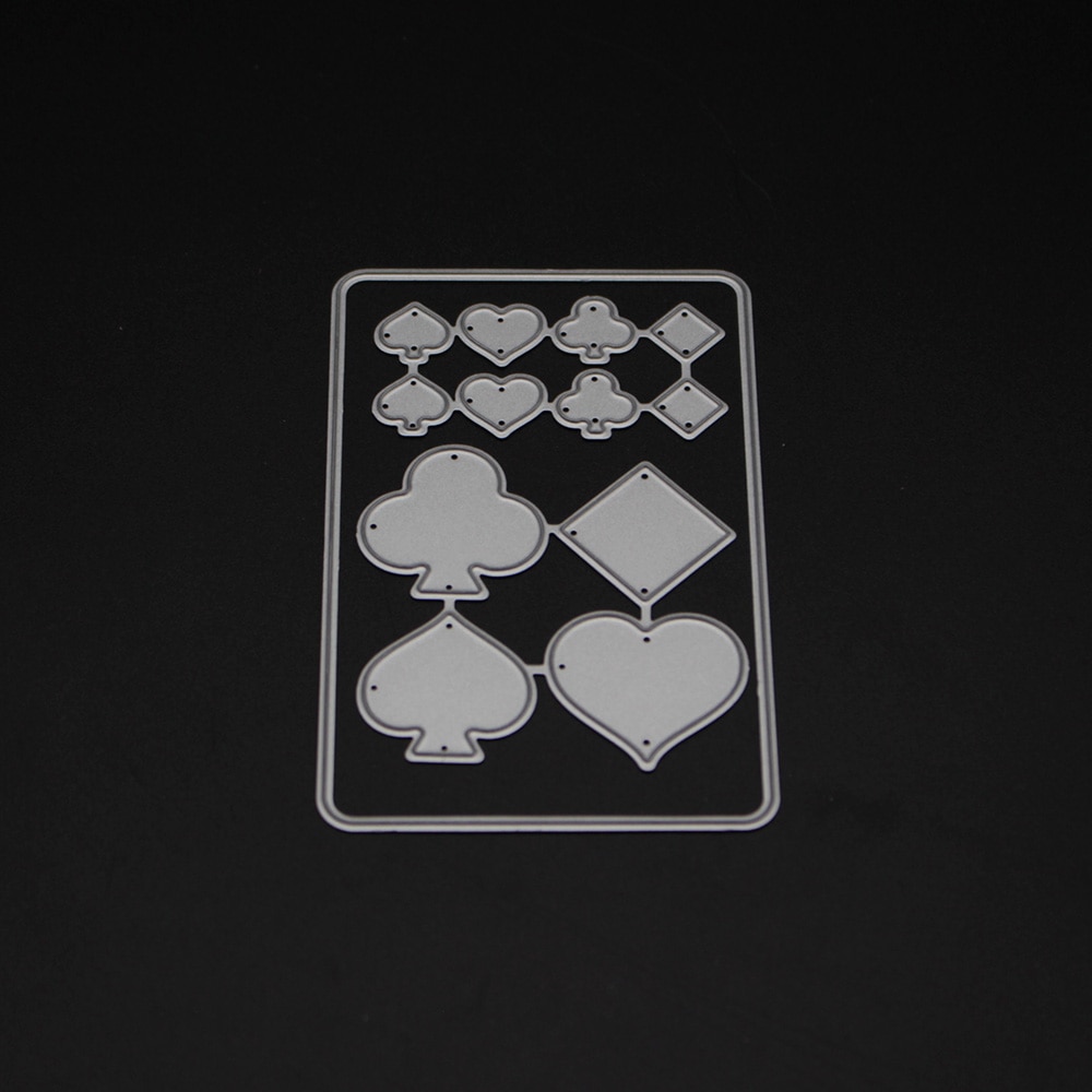 Poker Speelkaarten Stansmessen Stencils DIY Scrapbook Album Embossing Kaart Papier Ambachtelijke