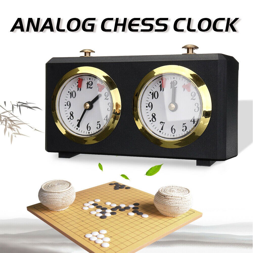 Bærbar konkurrence tælle op ned retro analog skak ur i-go nøjagtig mekanisk tilbehør spil timer international