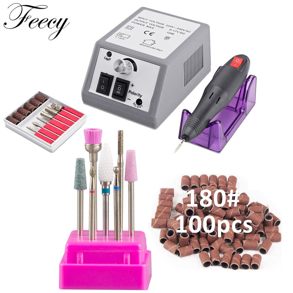 Manicure En Pedicure Frezen Elektrische Machine Voor Nagel Elektrische Nagel Boor Molen Apparatuur Voor Manicure Nail Art Machine Feecy: 828 Gray S07-O 180