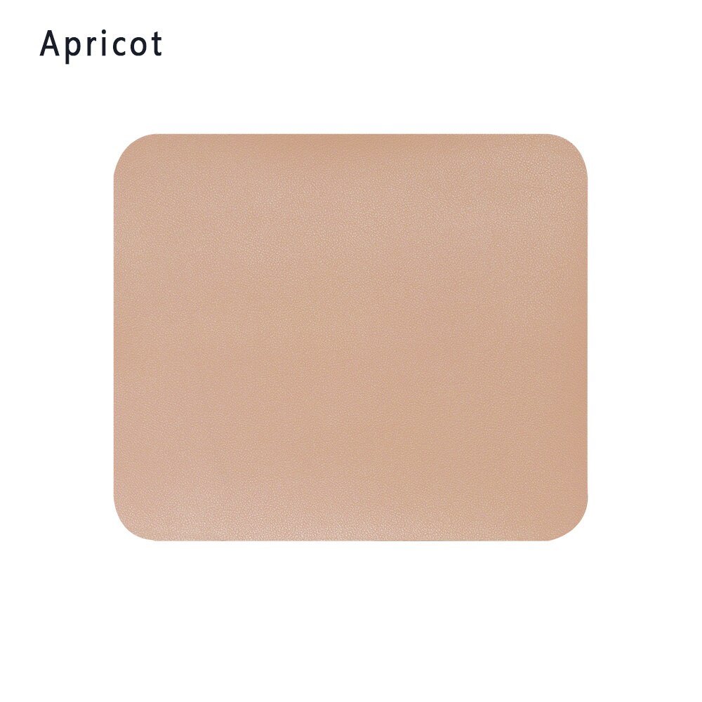 1PC Universal Anti-slip Mouse Pad Leather Gaming Mice Mat Desk Cushion Comfortable For Laptop PC MacBook: apricot