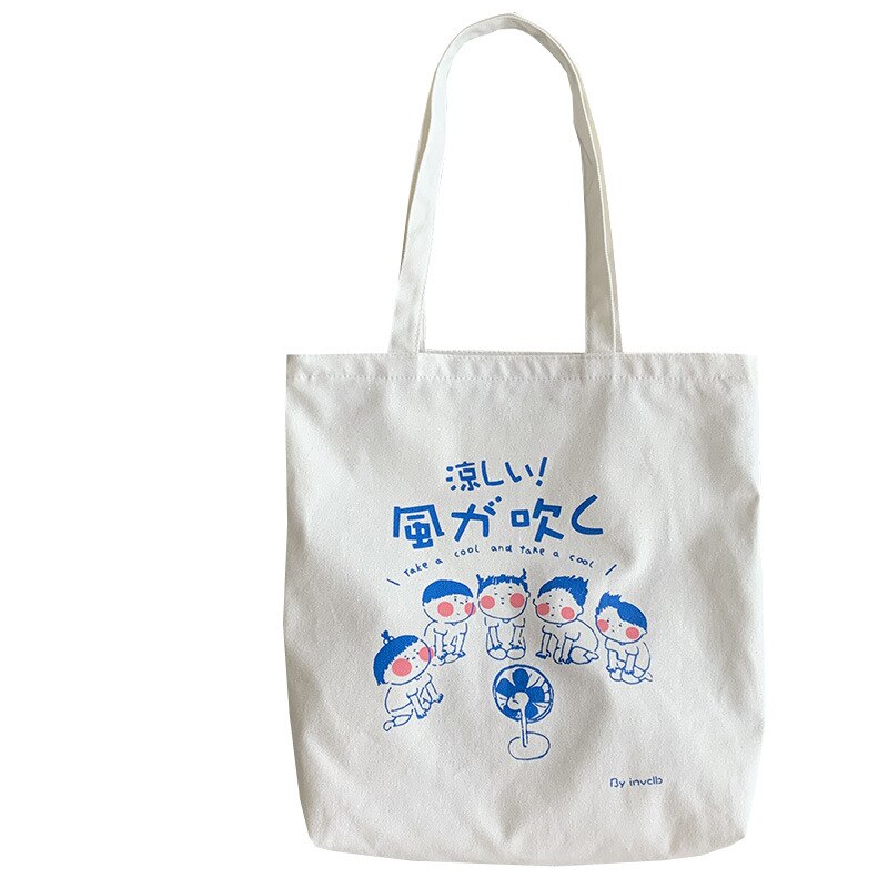 Canvas Vrouwen Schoudertassen Grote Capaciteit Dames Boodschappentas Leuke Cartoon Meisjes Student Handtassen Reizen Casual Tote