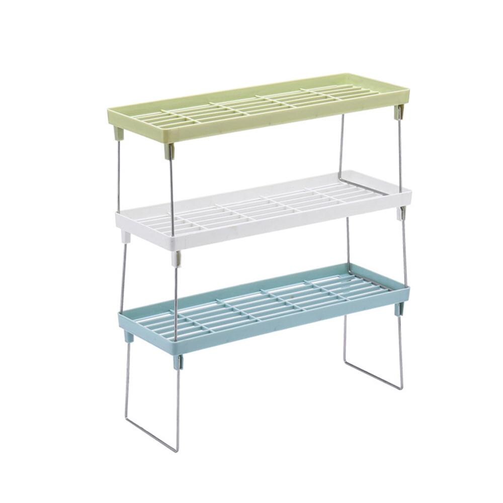 Kitchen Storage Rack Plastic Foldable Shelf Organizer For Kitchen Flavoring Kitchen Organizer Rack Cookware Spice Jar Holder: 3PCS-Set