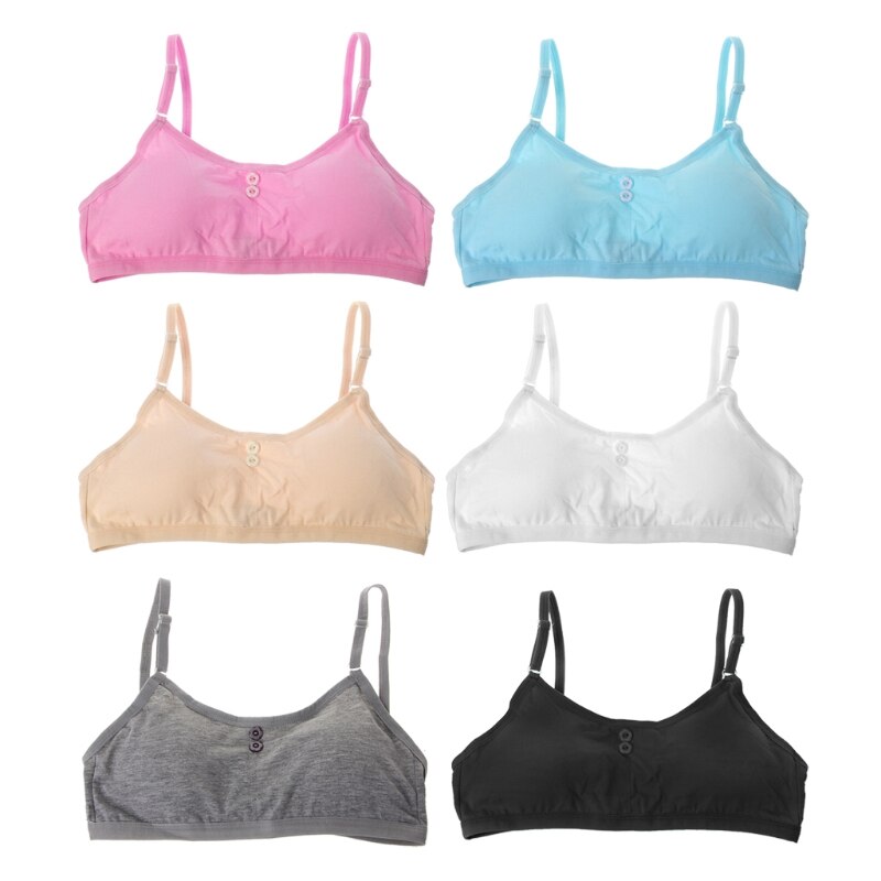 Ropa interior de algodón suave y sólido para chicas jóvenes, ropa interior transpirable para chico y adolescentes