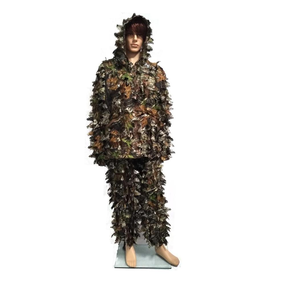 3D foglia camuffare Vestiti Adulti Ghillie completo da uomo bosco Camo camuffare tutto'aperto Caccia Al Cervo stalking costume