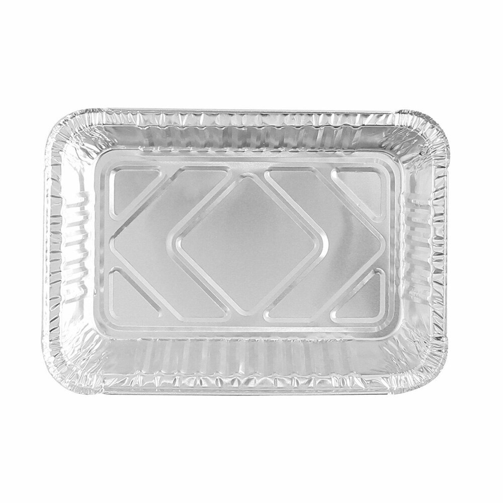 50 Pcs Disposable BBQ Drip Pans Aluminum Foil Grease Drip Pans Recyclable Grill Catch Tray For Outdoor Supplies