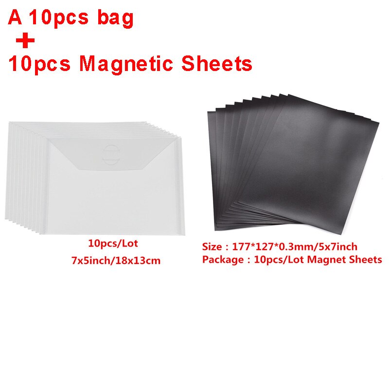 Storage Case Die &amp; Stamp Storage Bag and Magnetic Sheets Storage Box For Storaging Cutting Dies Organizer Transparent Bags: TT053TT221