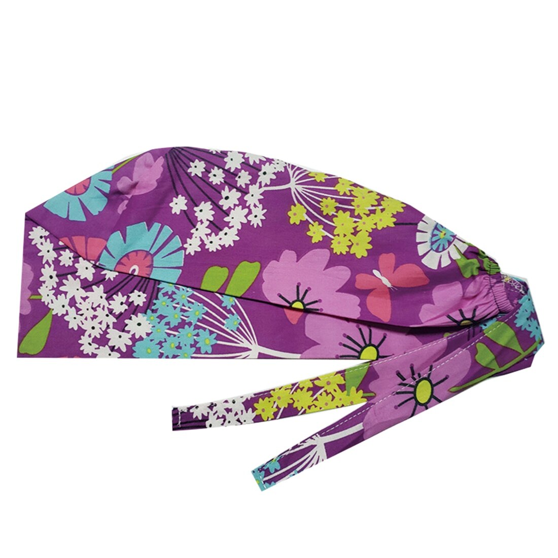 Printing Hat Breathable Beauty Salon Cap Unisex Laboratory Work Hat Adjustable Tieback Work Cap: 14