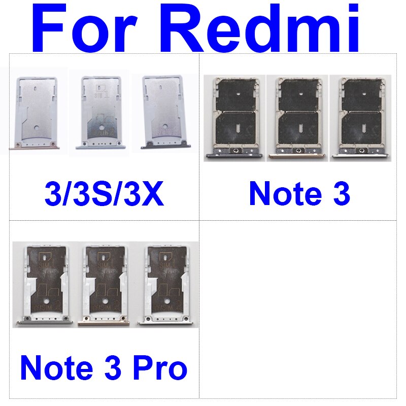 Support de carte Sim pour Xiaomi Redmi Note 3 3s 3x Pro, adaptateur de fente de carte Sim, réparation de pièces de rechange