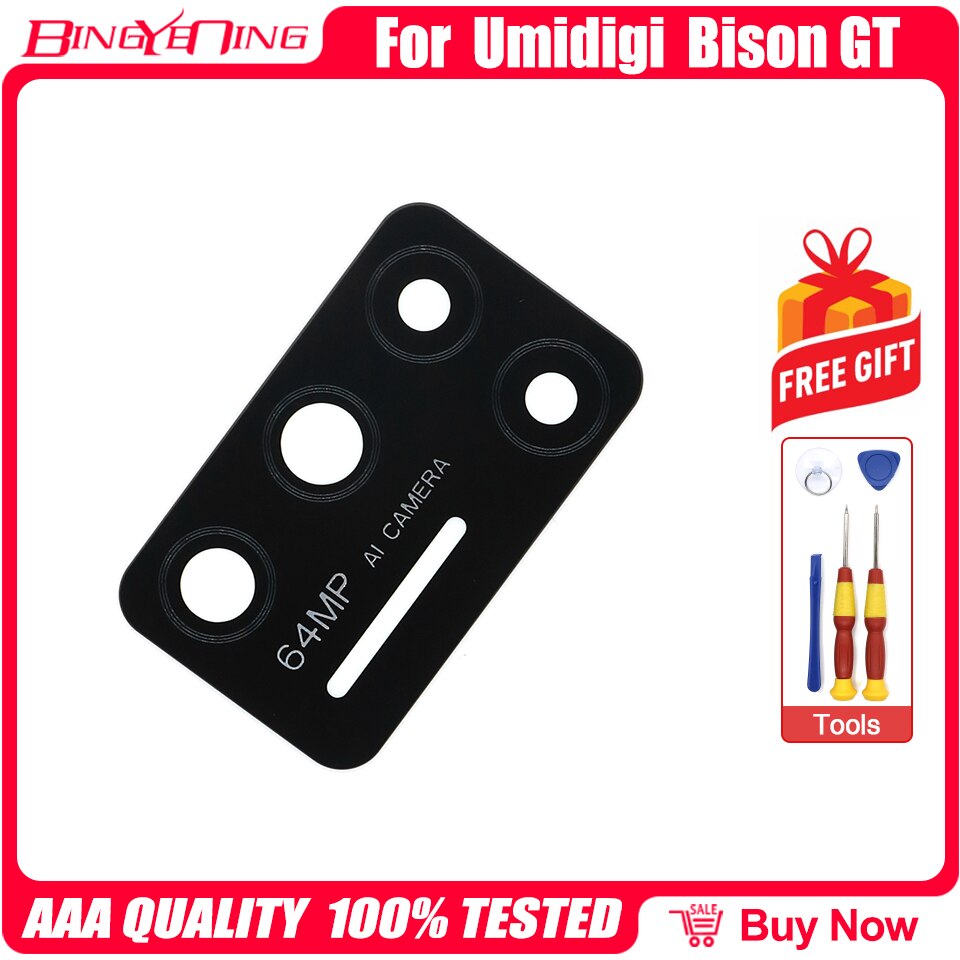 100% Originele Umidigi A9 Camera Lens Reparatie Accessoires Onderdelen Voor Umidigi Bison Gt Camera Lens: For Bison GT
