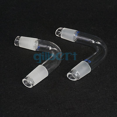 34/35 Stopper Glass Distillation Adapter Distilling Head 75 Degree Bend Labware