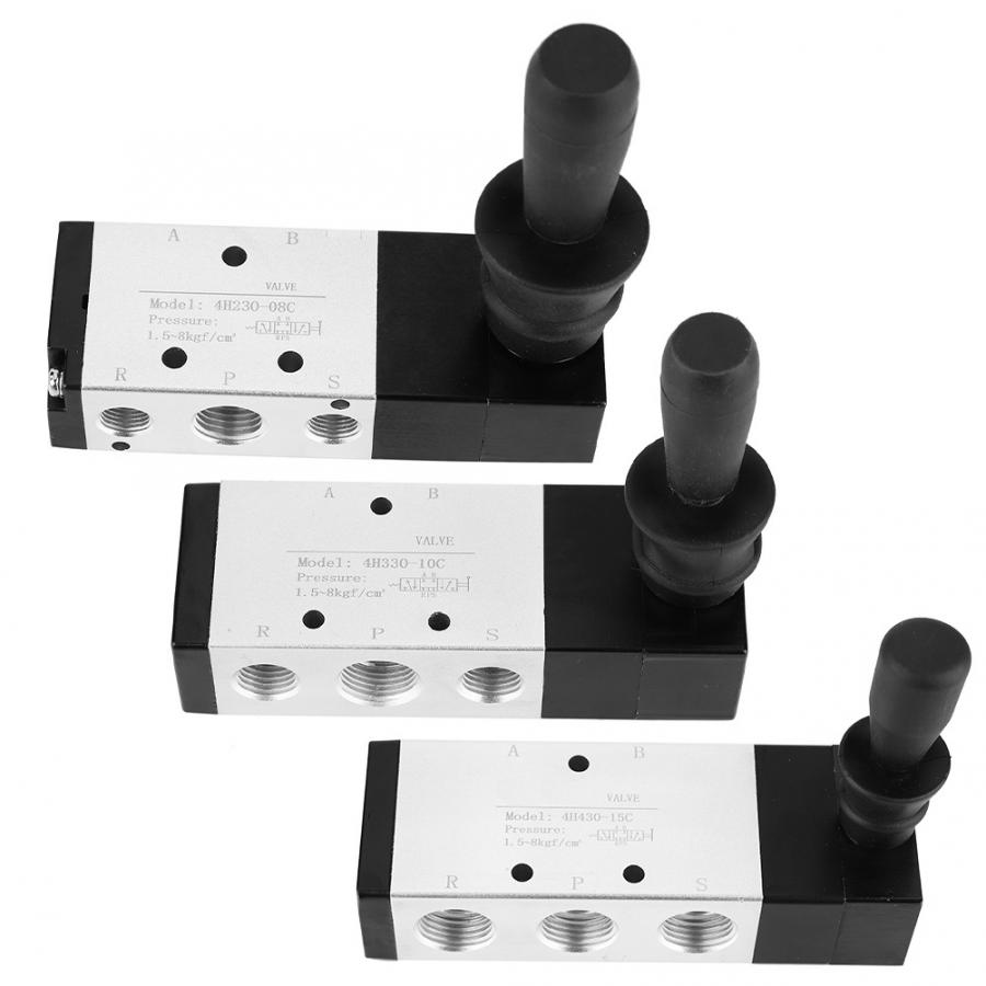Pneumatic Manual Control Valve 5 Port 3 Position Hand Lever Valve 0~0.8Mpa 4H230-08/4H330-10/4H430-15