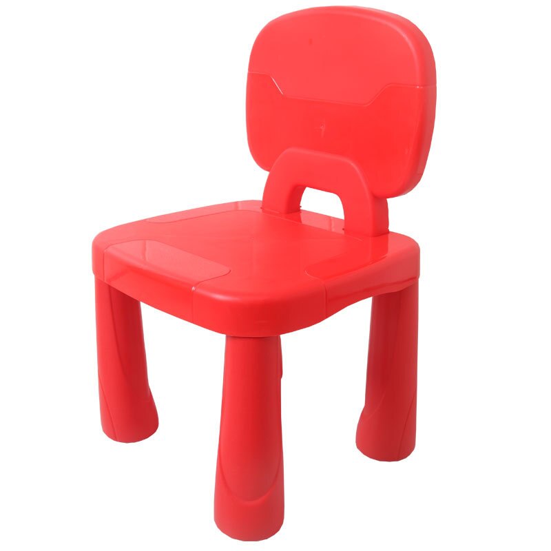 Barnestol plastik fortykke husholdningskammel spisestuestol baby lille bænk børnehave børn plasttaburet hjemmemøbler: Rød