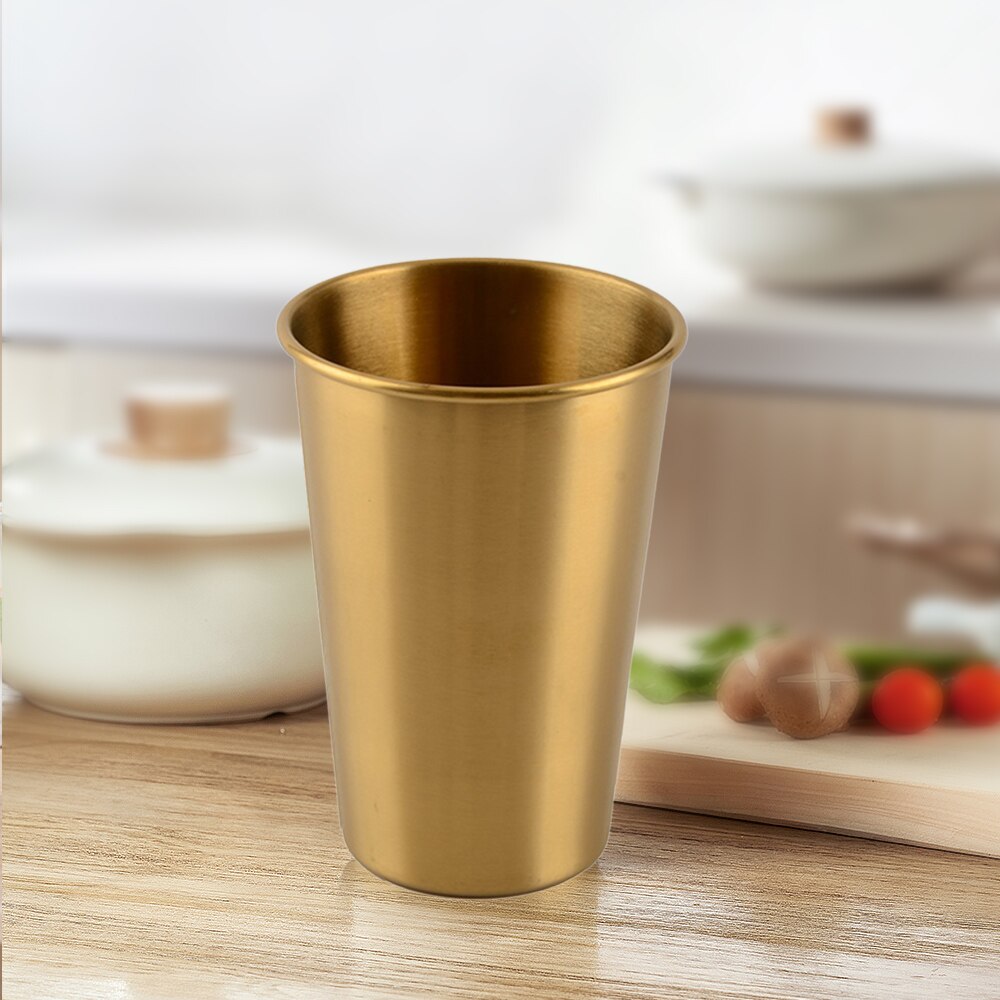Rvs Cups 500 ml Pint bier Drinken Cups Nordic retro stijl Metalen Drinkware Enkele Muur Water Cup voor Kinderen en Volwassenen