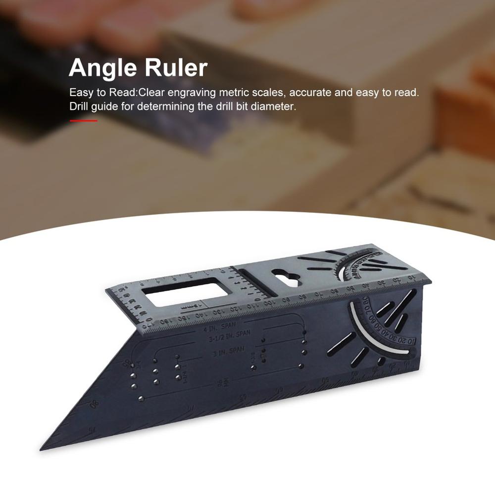 3D Mitre Angle Measuring Ruler Scribe Mark Line Gauge Carpenter Ruler Square Layout Miter 45 And 90 Degrees Woodworking Scribe
