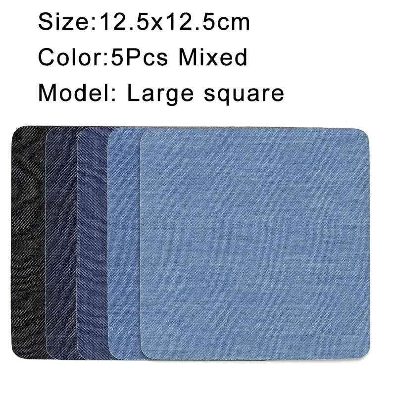 Parches de reparación autoadhesivos, parches para planchar en mezclilla, parches termoadhesivos ovalados y cuadrados para reparación de jeans, ropa y chaquetas, 5 uds.: Zinc envejecido