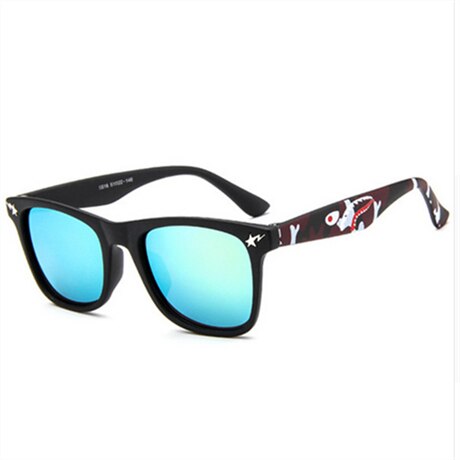 QETOU Kinderen Pra Zonnebril vierkant Frame Meisjes Jongens Zonnebril Voor kids kind UV400 óculos infantil de sol: color3