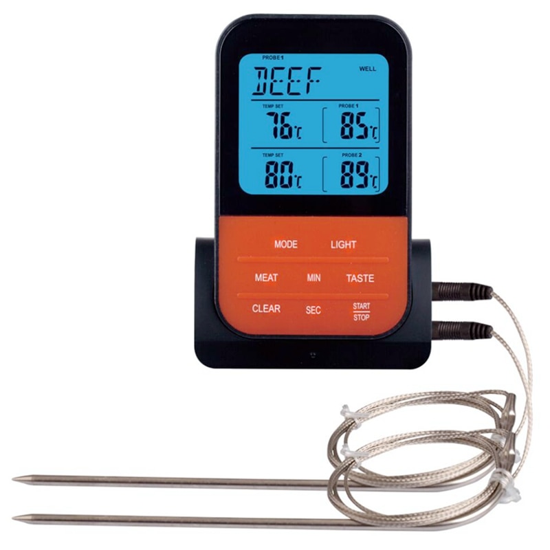 Draadloze Waterdichte Digitale Koken Vlees Voedsel Thermometer Keuken Oven Voedsel Grillen Roker Probe BBQ Temperatuur Alarm Timer