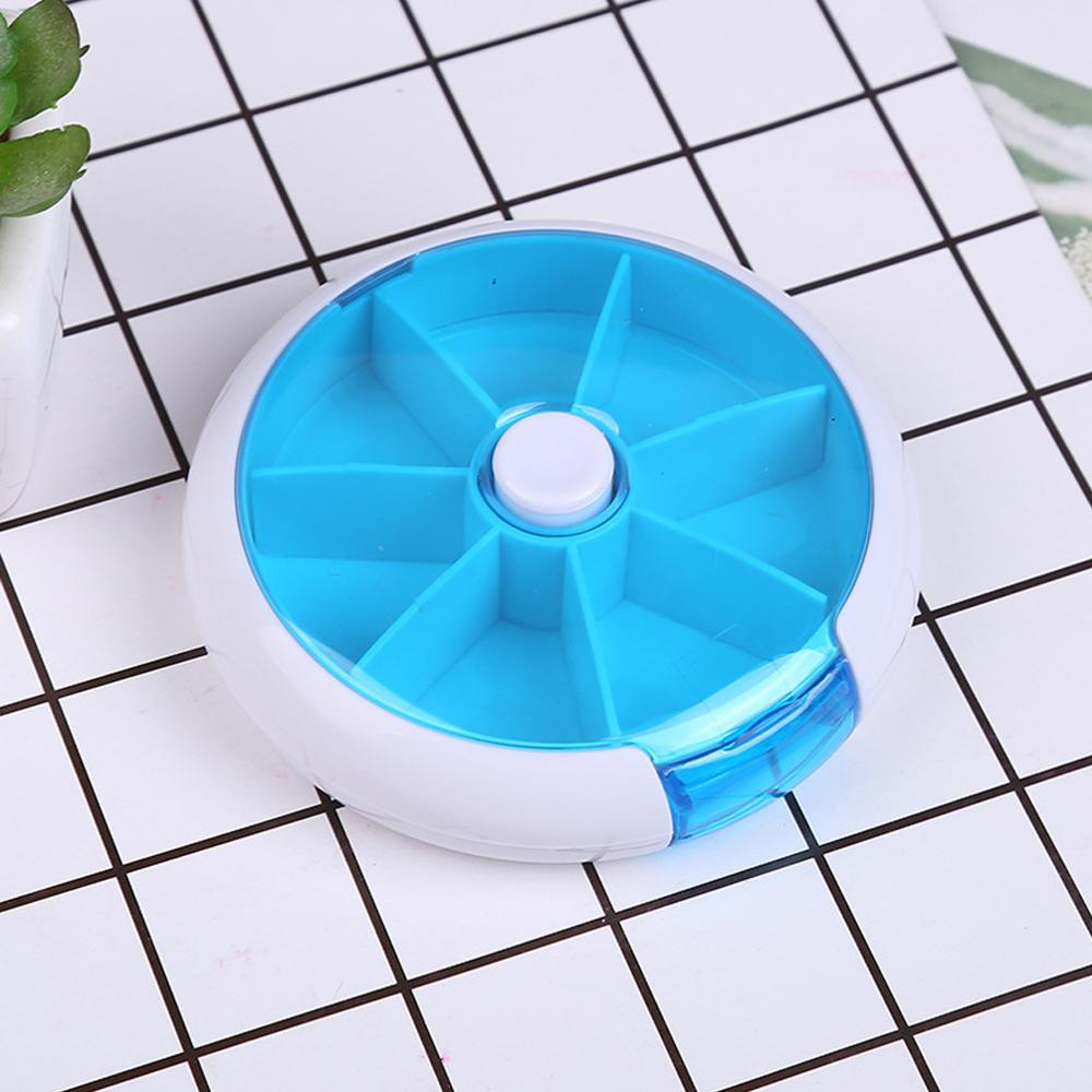 Weekly Rotating Pill Box Case Home First Aid Splitter Tablet Storage Organizer Medicine 7 Day Pill Container For Travel