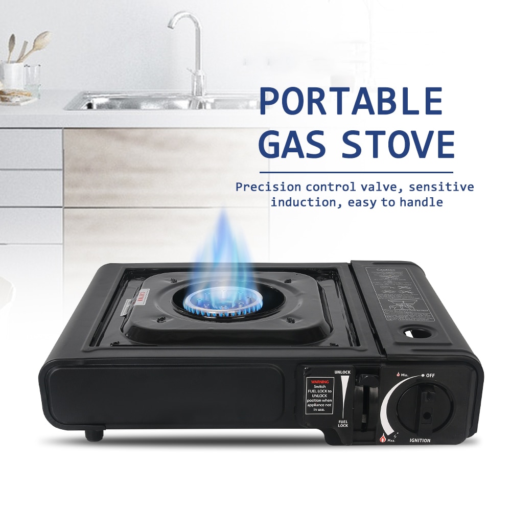 ITOP extérieur Portable Cassette cuisinière à gaz pique-nique Camping cuisinière batterie de cuisine gril cuisinière à gaz cuisinière équipement de cuisine noir IT-CLB