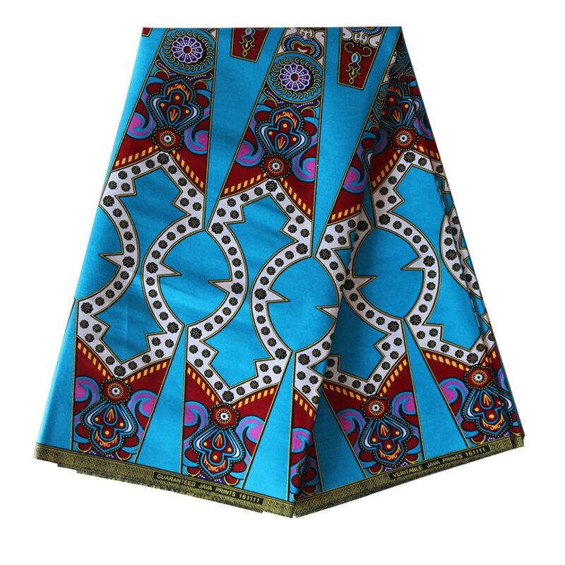 Tela africana de , maravilloso, estampado, azul, algodón, auténtico garantizado, 6 yardas,
