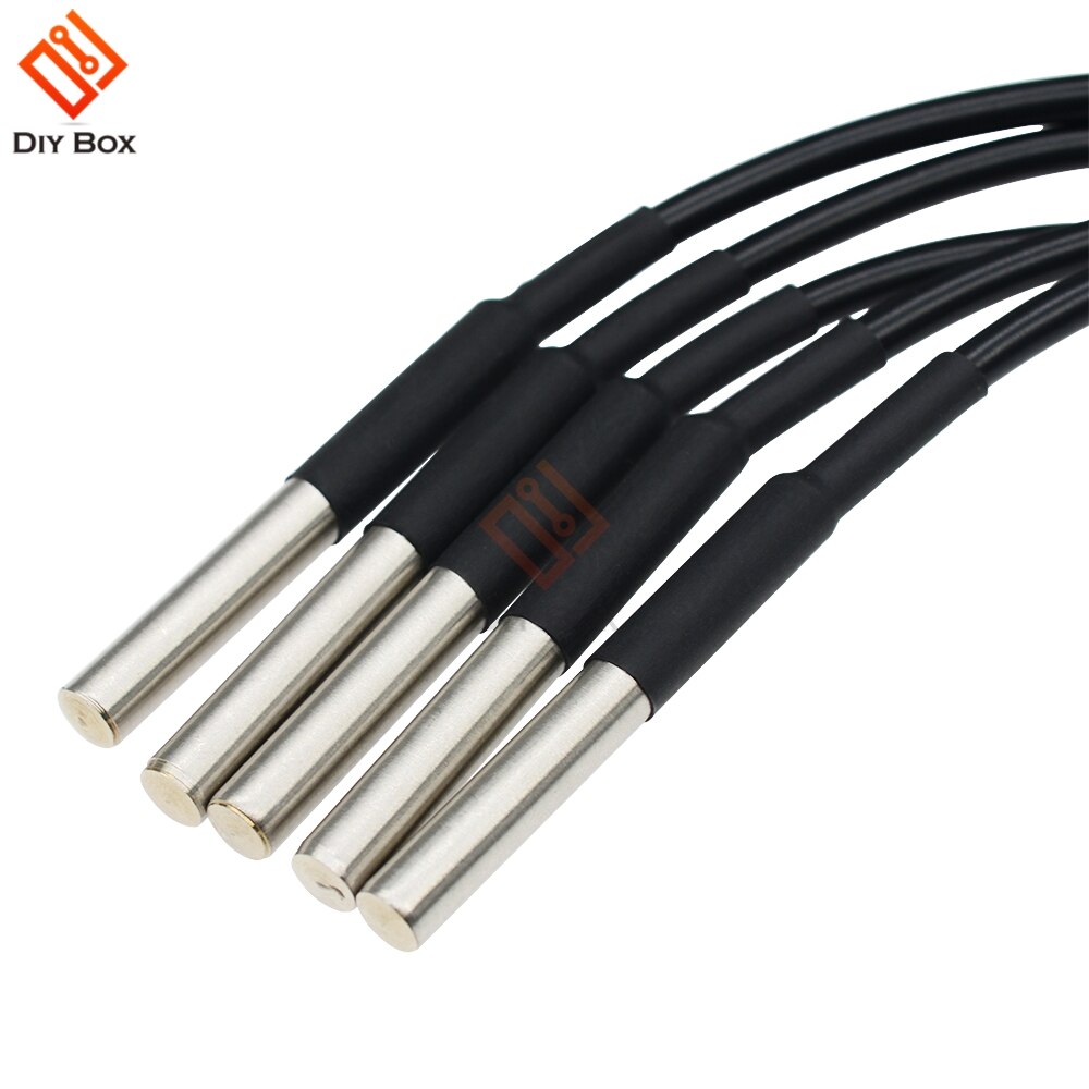 1m/2m/2.5m/3m ds18b20 à prova dntc água digital sensor de temperatura sonda ntc termistor cabo térmico compatível de aço inoxidável