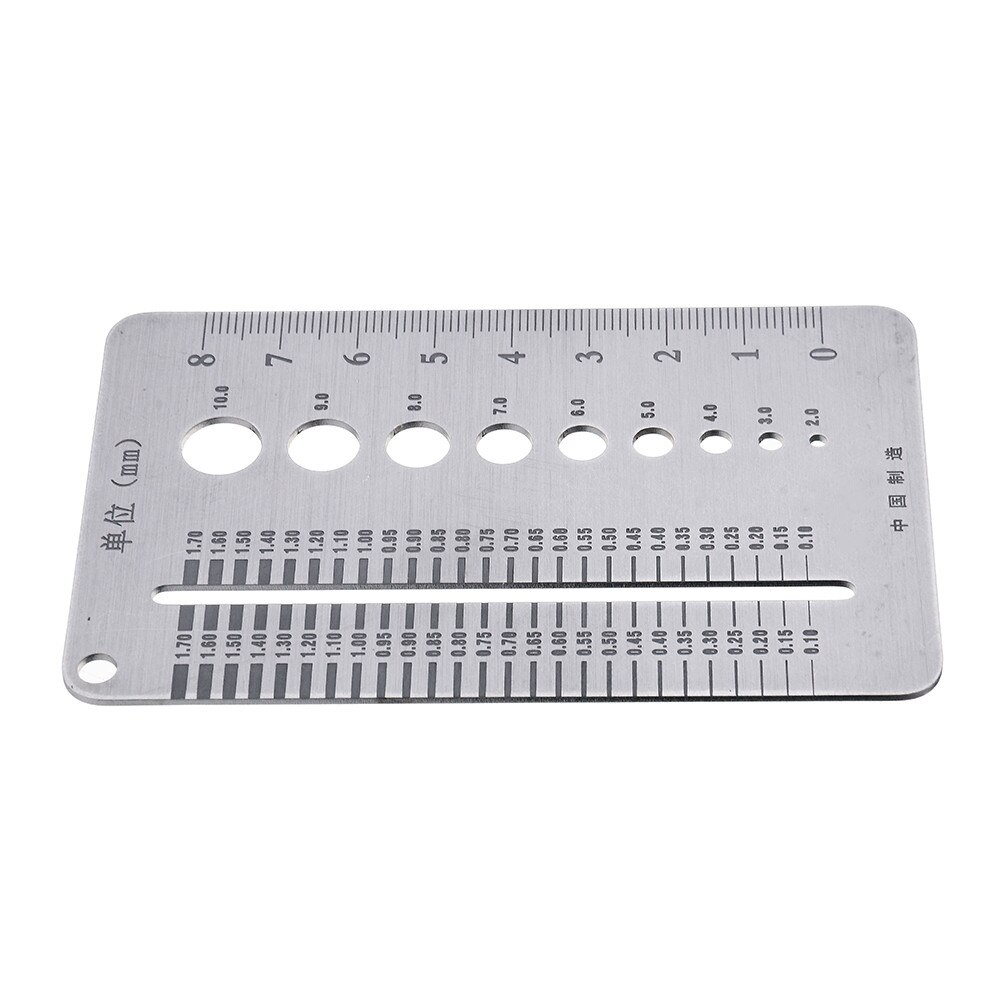 0.1-10mm Screw Gauge Plate Diameter Measuring Gauge Stainless Steel Drill Bit Bolt Wire Gauge