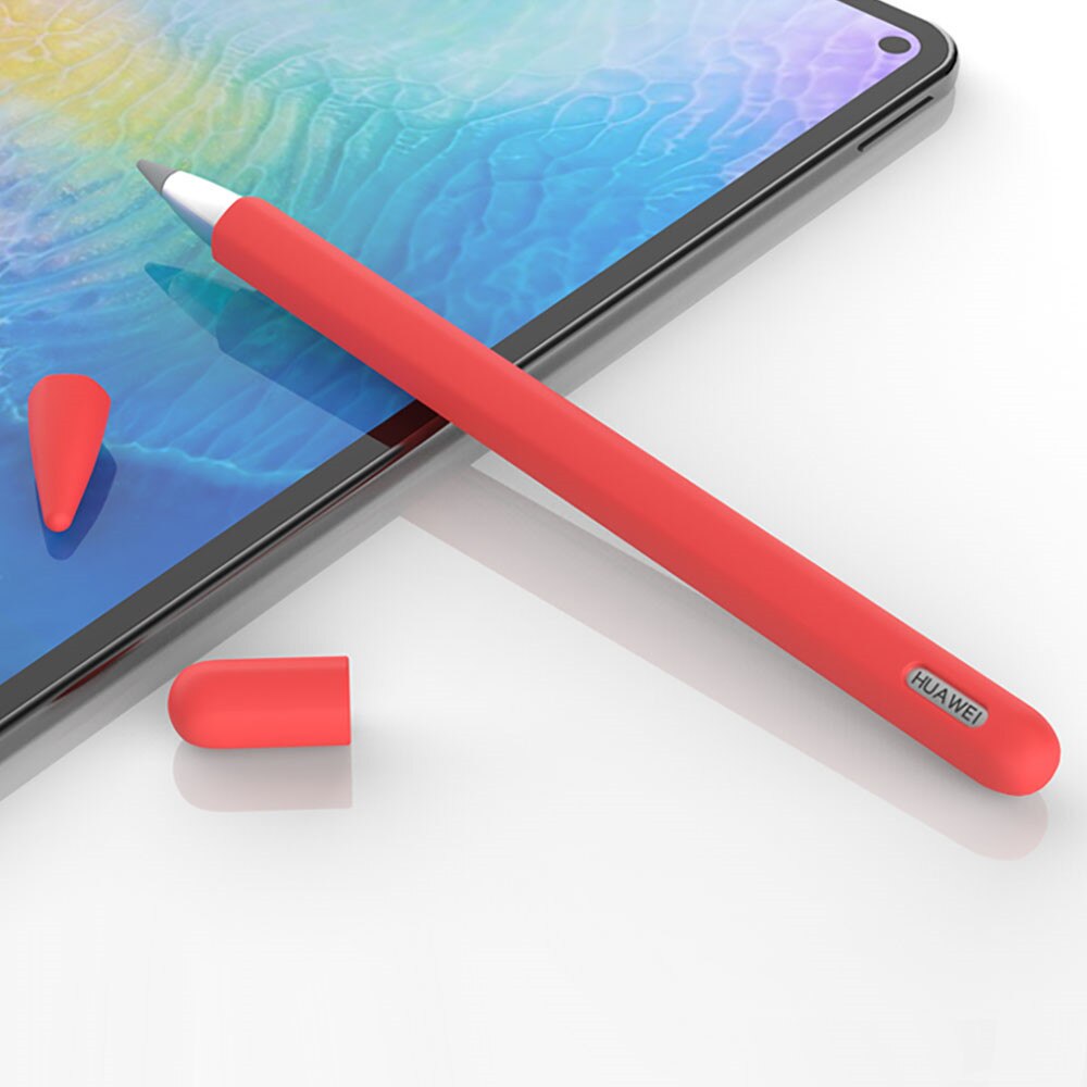 Bolsa de silicona para Huawei M, estuche protector para lápices de gel, pluma de lápiz de carga inalámbrica, para Huawei Matepad: Red