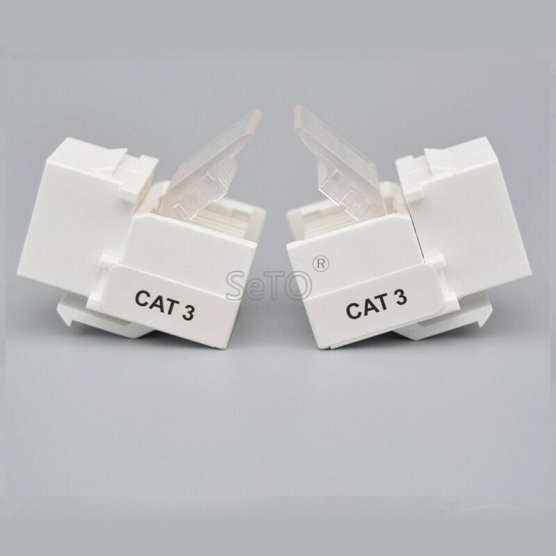 Seto  rj11 kat 3 telefonmodul  rj11 kat 3 stik keystone til vægpladestik
