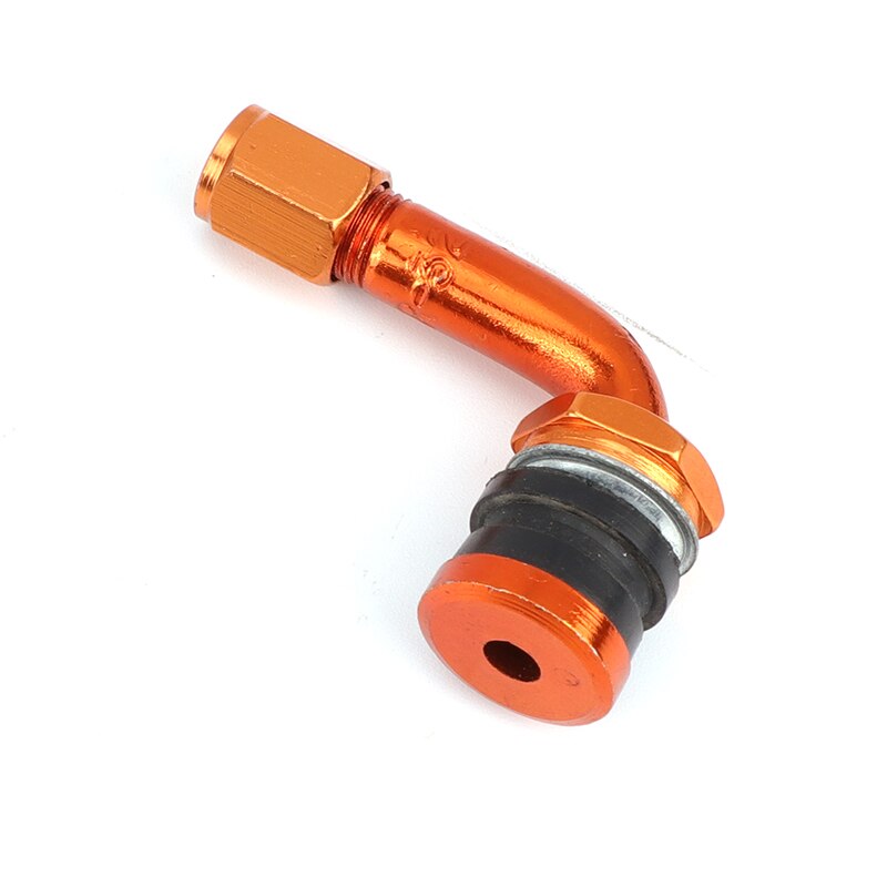1 Pcs Alloy Rubber Straight valve/bend valve Tubeless Tyre Bicycle Auto Parts Tire Valve Accessories 5 colors: orange bend