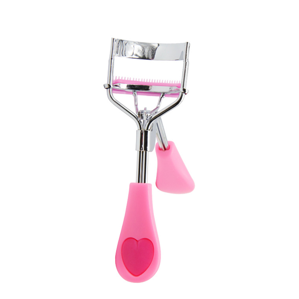 1PC Dame Professionelle Wimpern Curler Mit Kamm Pinzette Eisstockschießen Wimpern Clip Kosmetische Auge Schönheit Werkzeug maquillaje: Weiß