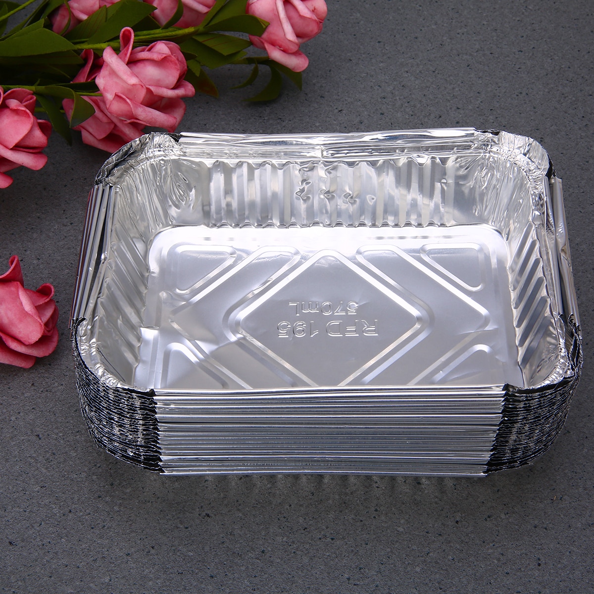 30pcs Disposable BBQ Drip Pans Aluminum Foil Grease Drip Pans Recyclable Grill Catch Tray For Weber Outdoor Supplies