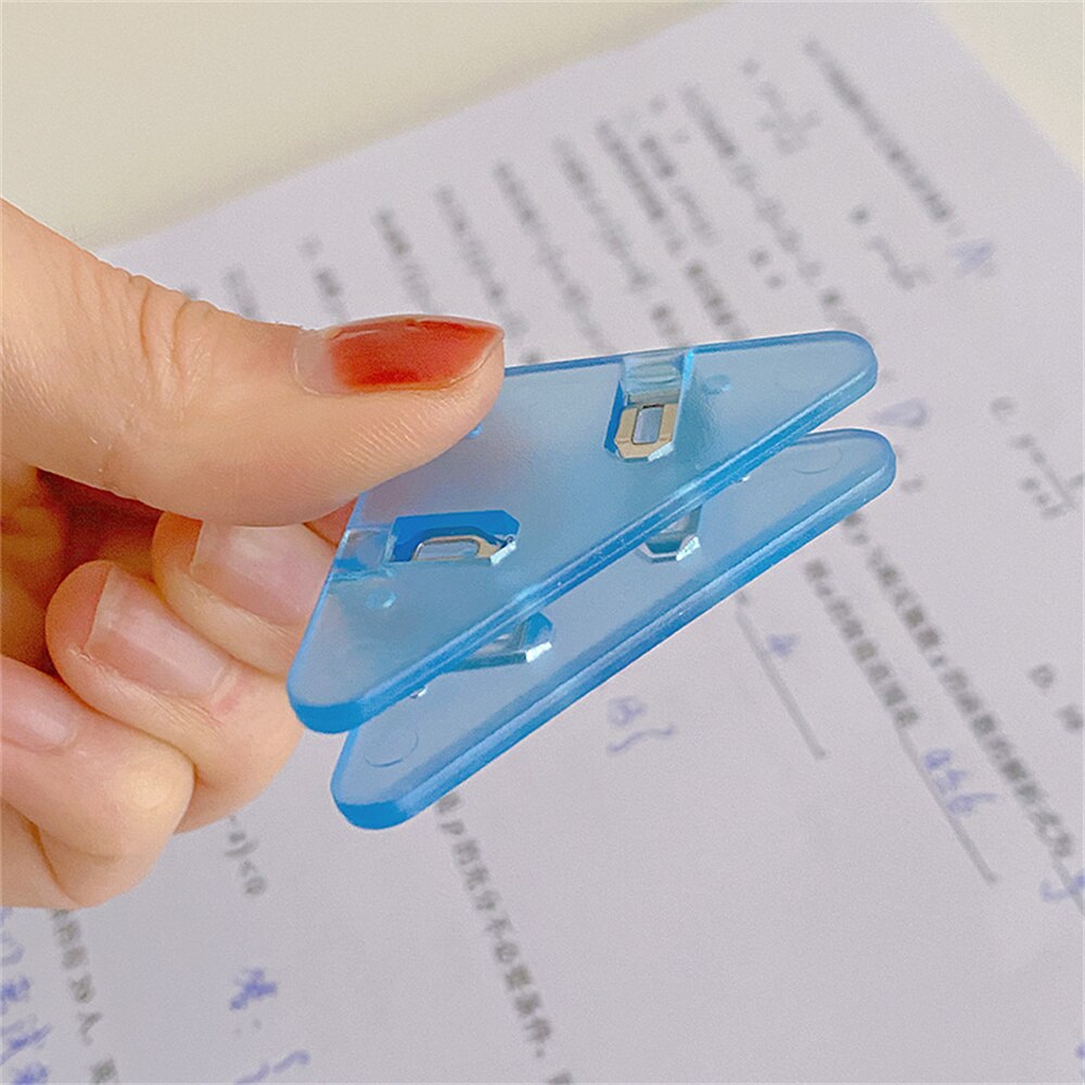5 stücke Kunststoff Ecke Clip transparent Prüfung Seite Halfter Papier Clip Klemme Datei Index Foto Büro Schule Schreibwaren