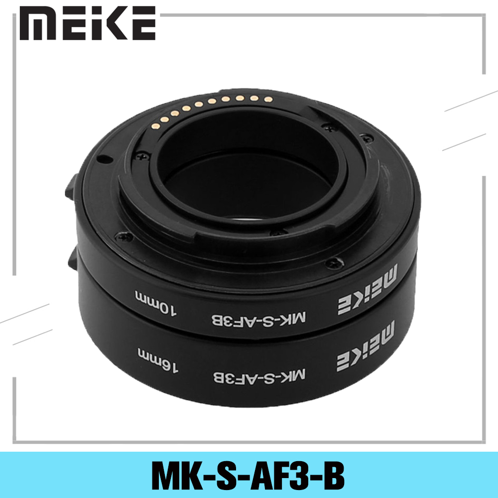 Meike MK-S-AF3-B Kunststoff Verlängerung Rohr Näer Erschossen Adapter Ring Objektiv für Auto Fokus Sony NEX Mikro DSLR 10mm 16mm E-montieren Kamera