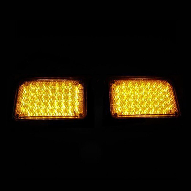 86 LED Auto Lkw Strobe Tafel Licht Sonnenblende Notfall Leuchtfeuer 12 Blitz Modi Gefahr Polizei Warnlichtbalken Parkplatz Birne 12V: Bernstein