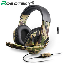 3.5 Mm Camouflage Gaming Headset Professionele Gamer Stereo Head-Mounted Hoofdtelefoon Computer Oortelefoon Voor PS4 PS3 Xbox Schakelaar