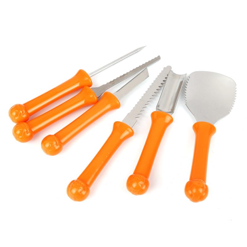 6 sztuk profesjonalne narzędzie robić rzeźbienia dyni zestaw dzieci DIY dyniowy duch twarz domowe narzędzia łatwe rzeźba Halloween narzędzia
