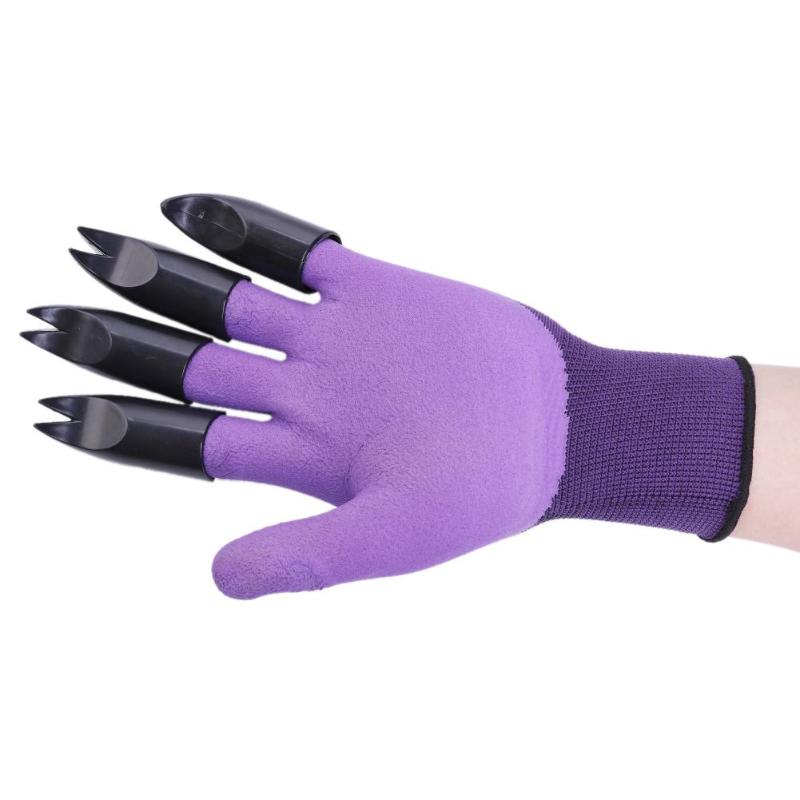 Guantes de jardín con 8 puntas de los dedos, herramientas de trabajo de Latex para excavación, plantación de sarpullidos, resistentes al agua, 1 par