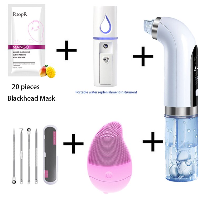 Facial Electric Small Bubble Blackhead Remover Black Dot Pimples Pore Cleaner Vacuum Machine Beauty Skin Care: Blackhead 6