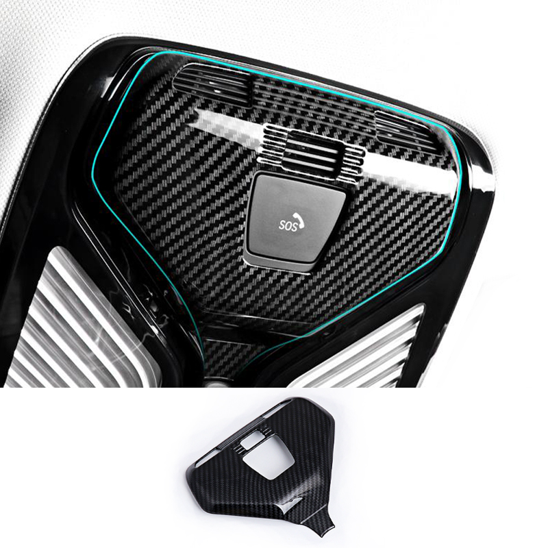 Carbon Fiber Abs Auto Dak Leeslamp Licht Panel Trim Cover Sticker Voor Bmw X5 G05 X7 G07 Auto Interieur Accessoires